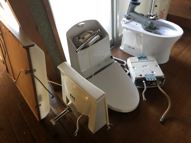 取り外した便器