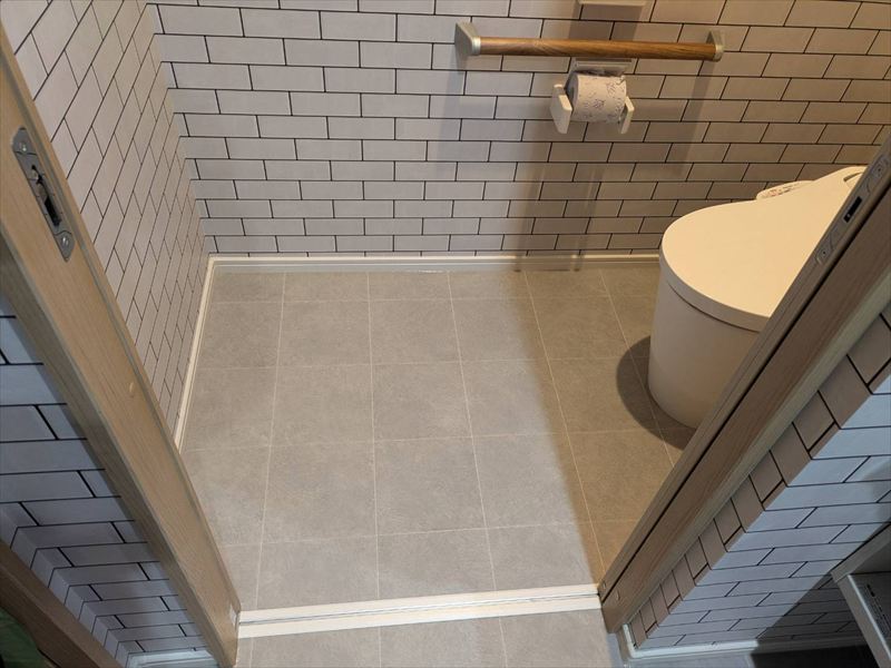 トイレのクッションフロア張替え完工