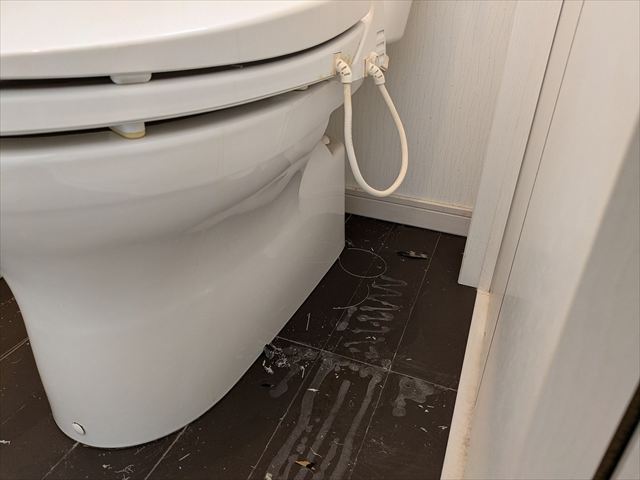 DIY補修の跡