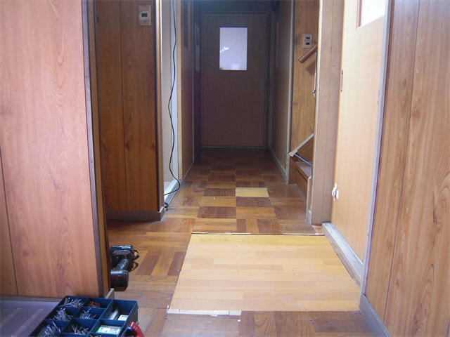 床の高さ調整が完了