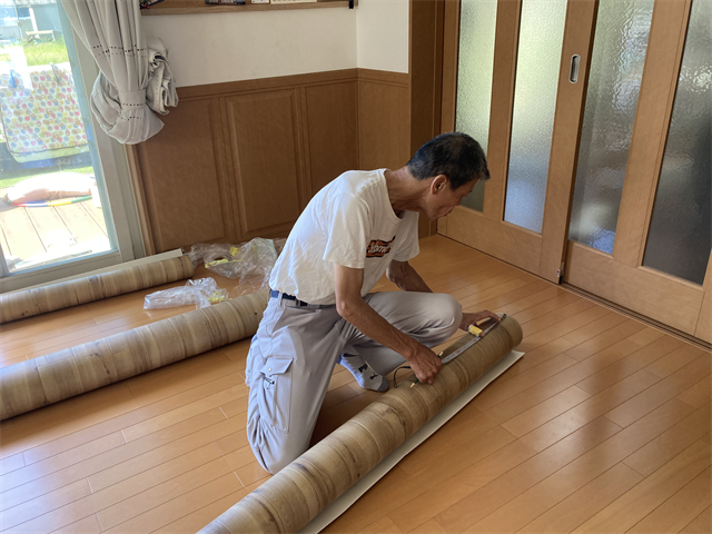 クッションフロアの計測