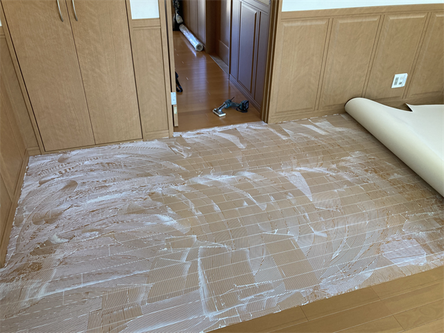 エコロイヤルセメントの塗り終わり