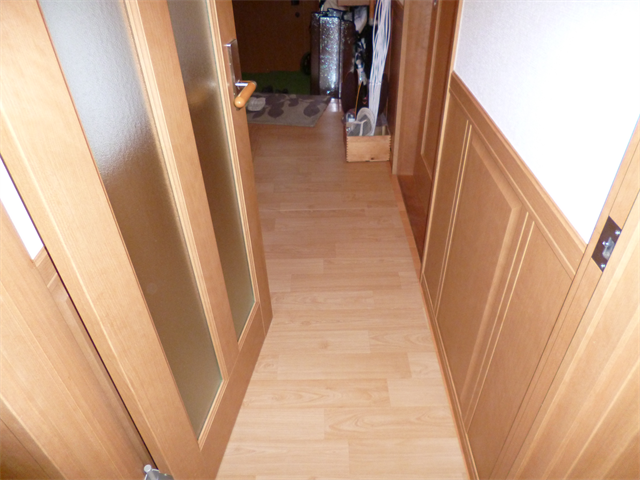 玄関の既存フローリング