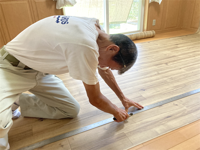 クッションフロアのカット