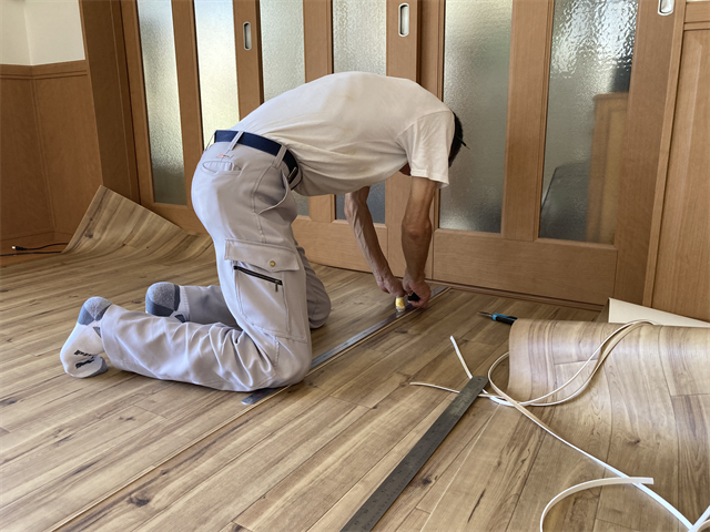 クッションフロアのカット