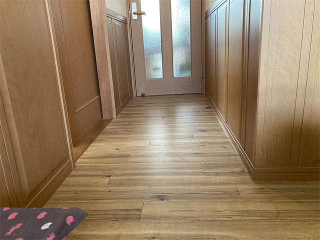 廊下へのわんにゃん消臭フロア完工