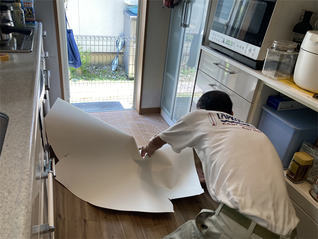 クッションフロアの敷設