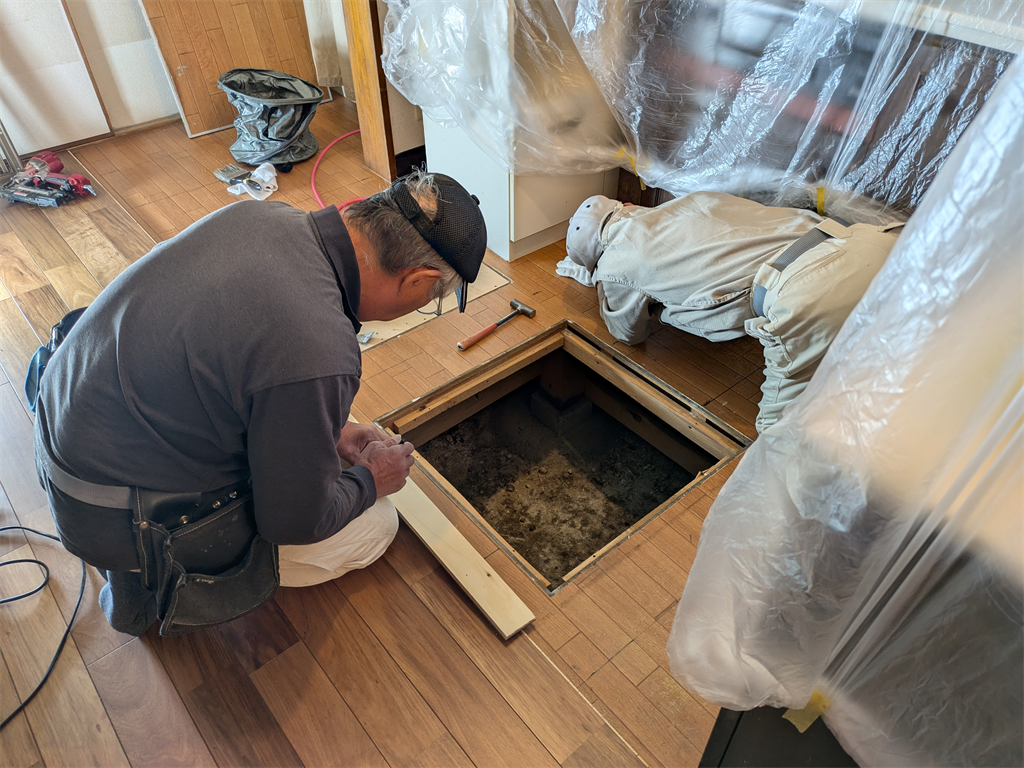 床下収納庫の交換
