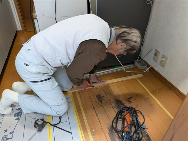 開口部分の印付け
