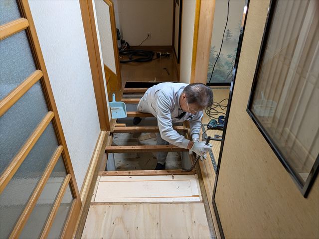 根太の釘処理